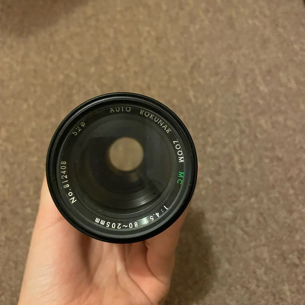 auto rakunar camera lens with hoya 52mm lens